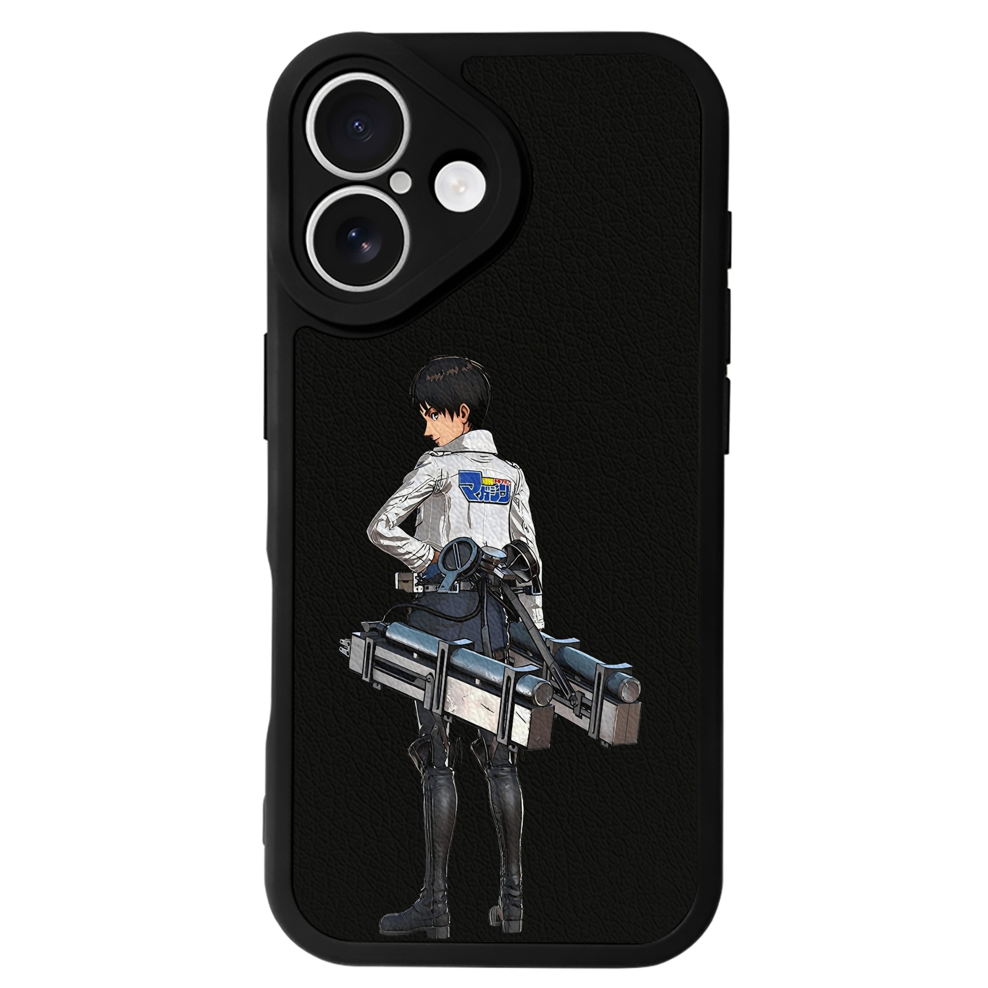 （画像用） 進撃の巨人 エレン･イェーガー Attack on Titan Eren Jäger 【iPhone 16シリーズ対応】シリコンスマホケース（レザー調） 材質：シリコン